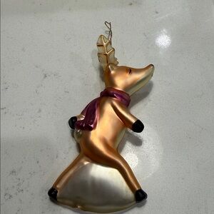 Pottery Barn Vintage Prancer Reindeer Ornament